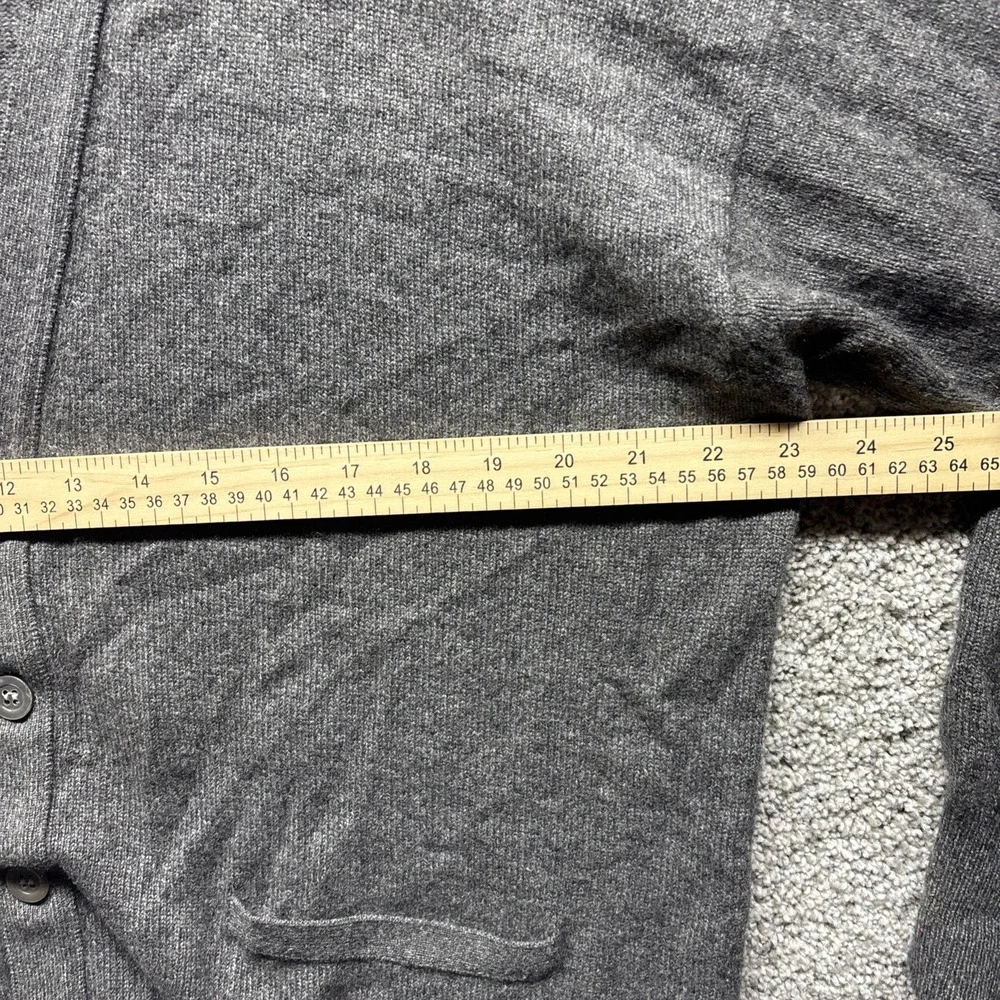 Vintage Neiman Marcus Exclusive 100% Cashmere Cardigan Sz XL Gray Scotland Women